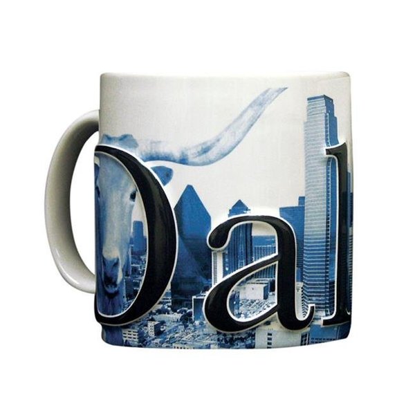 Americaware Americaware SMDAL01 Dallas 18 oz Duo Tone Blue Relief Mug SMDAL01